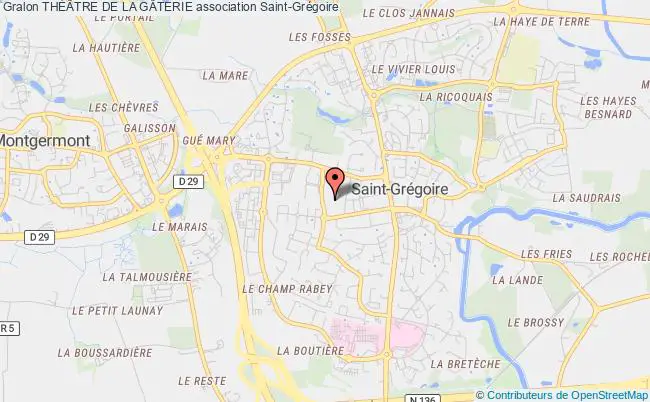 plan association ThÉÂtre De La GÂterie Saint-Grégoire