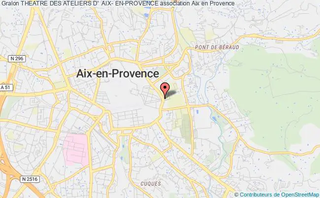 plan association Theatre Des Ateliers D'  Aix- En-provence Aix-en-Provence