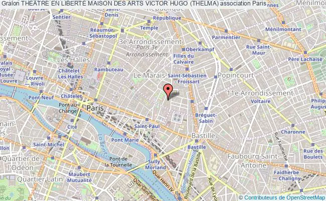 plan association ThÉÂtre En LibertÉ Maison Des Arts Victor Hugo (thelma) Paris