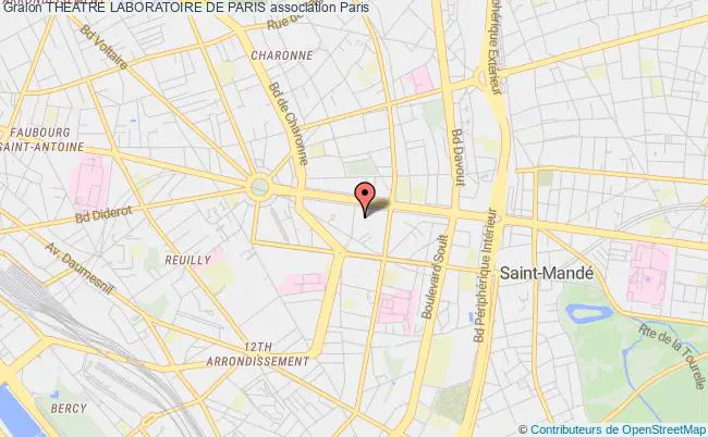 plan association Theatre Laboratoire De Paris PARIS