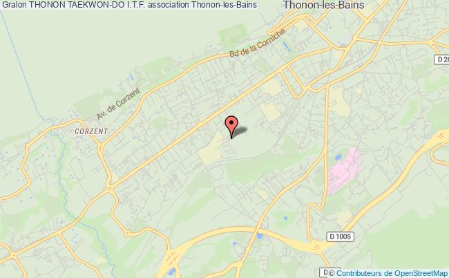 plan association Thonon Taekwon-do I.t.f. Thonon-les-Bains