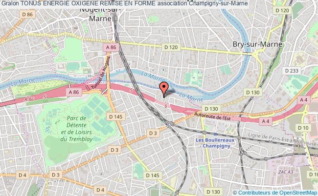 plan association Tonus Energie Oxigene Remise En Forme Champigny-sur-Marne