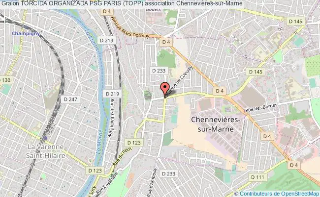 plan association Torcida Organizada Psg Paris (topp) Chennevières-sur-Marne