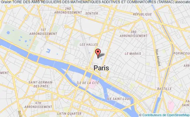 plan association Tore Des Amis Reguliers Des Mathematiques Additives Et Combinatoires (tarmac) Paris