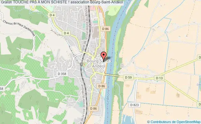 plan association Touche Pas A Mon Schiste ! Bourg-Saint-Andéol