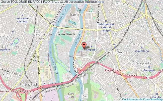plan association Toulouse Empalot Football Club Toulouse
