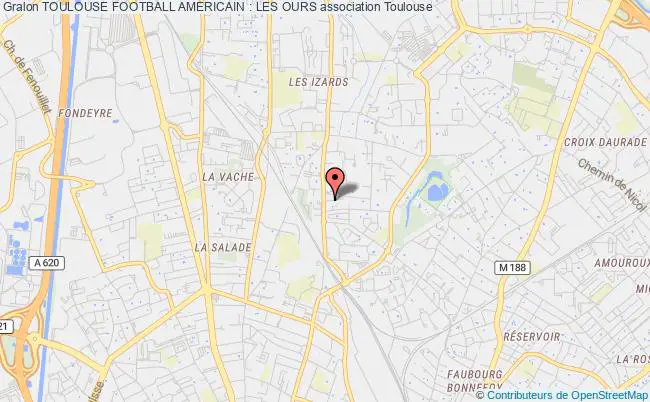plan association Toulouse Football Americain : Les Ours Toulouse