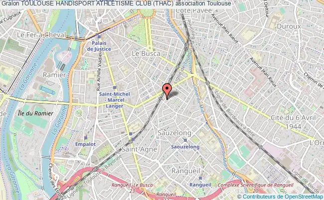 plan association Toulouse Handisport Athletisme Club (thac) Toulouse
