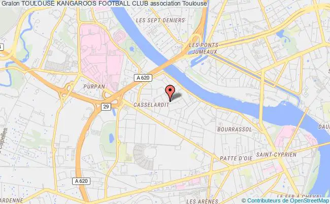 plan association Toulouse Kangaroos Football Club Toulouse
