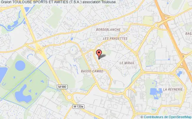 plan association Toulouse Sports Et Amities (t.s.a.) Toulouse