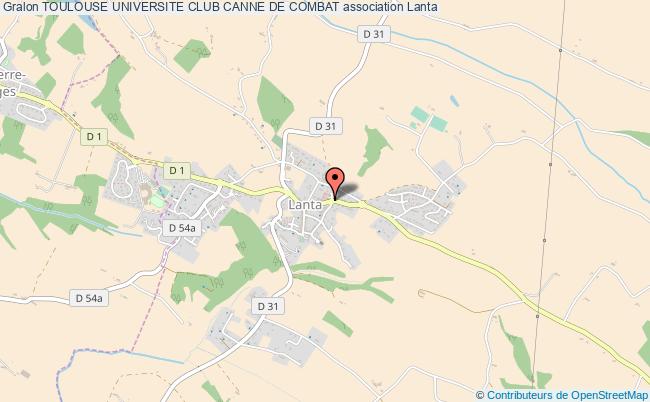 plan association Toulouse Universite Club Canne De Combat Lanta