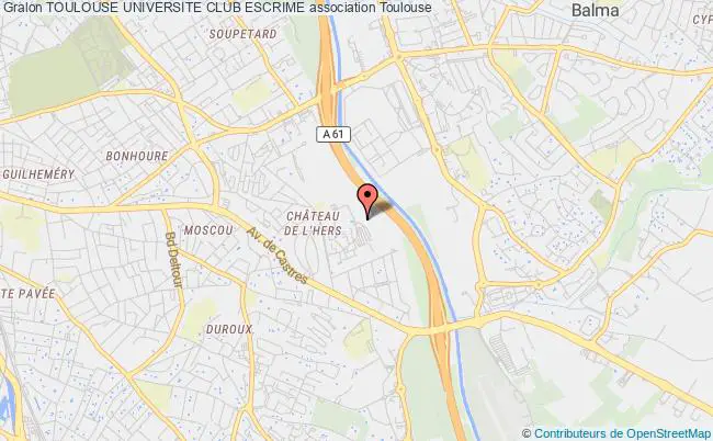 plan association Toulouse Universite Club Escrime Toulouse