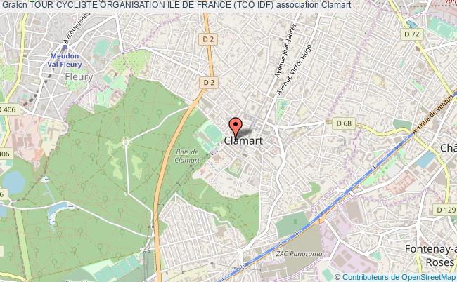 plan association Tour Cycliste Organisation Ile De France (tco Idf) Clamart