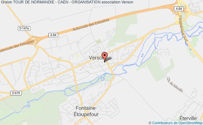 plan association Tour De Normandie - Caen - Organisation Verson