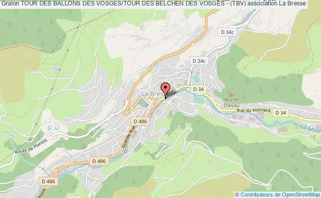 plan association Tour Des Ballons Des Vosges/tour Des Belchen Des Vosges - (tbv) La  Bresse