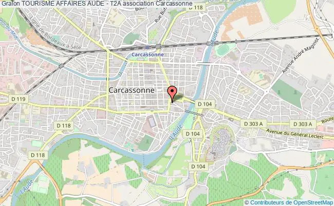 plan association Tourisme Affaires Aude - T2a Carcassonne
