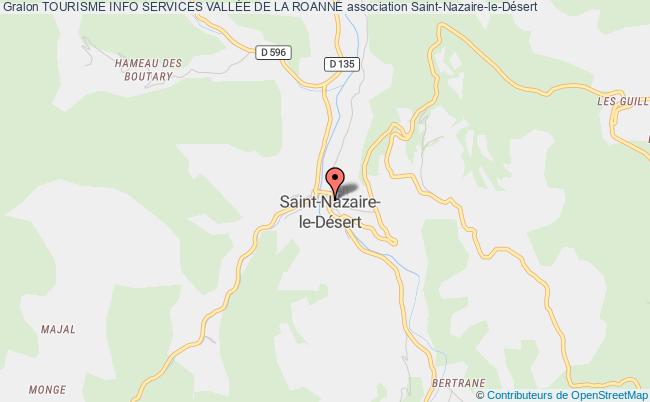 plan association Tourisme Info Services VallÉe De La Roanne Saint-Nazaire-le-Désert