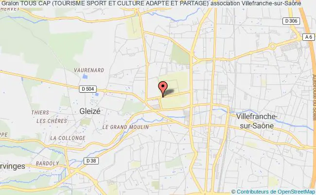plan association Tous Cap (tourisme Sport Et Culture Adapte Et Partage) Villefranche-sur-Saône