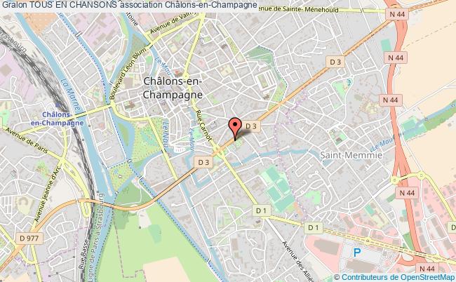 plan association Tous En Chansons Châlons-en-Champagne