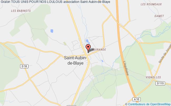 plan association Tous Unis Pour Nos Loulous Saint-Aubin-de-Blaye