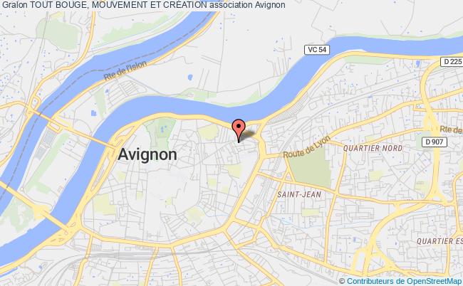 plan association Tout Bouge, Mouvement Et CrÉation Avignon