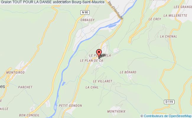 plan association Tout Pour La Danse Bourg-Saint-Maurice