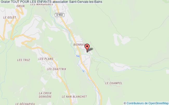 plan association Tout Pour Les Enfants Saint-Gervais-les-Bains