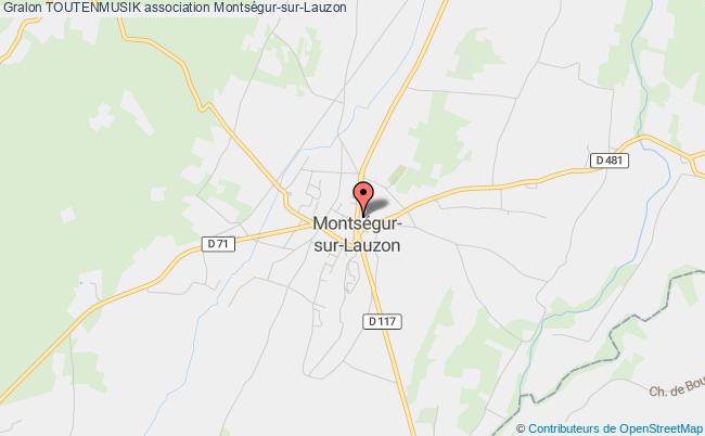 plan association Toutenmusik Montségur-sur-Lauzon