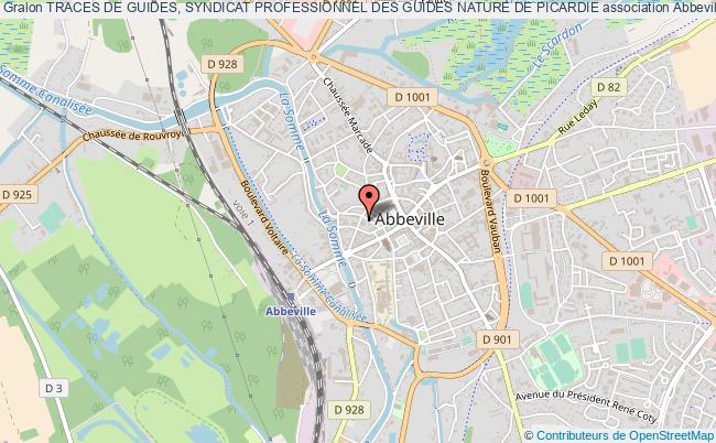 plan association Traces De Guides, Syndicat Professionnel Des Guides Nature De Picardie Abbeville