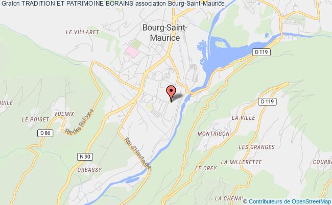plan association Tradition Et Patrimoine Borains Bourg-Saint-Maurice