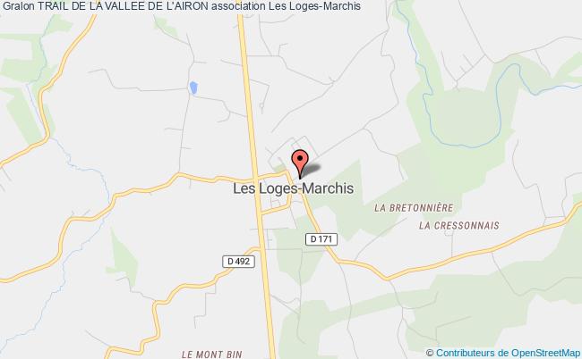 plan association Trail De La Vallee De L'airon Les   Loges-Marchis