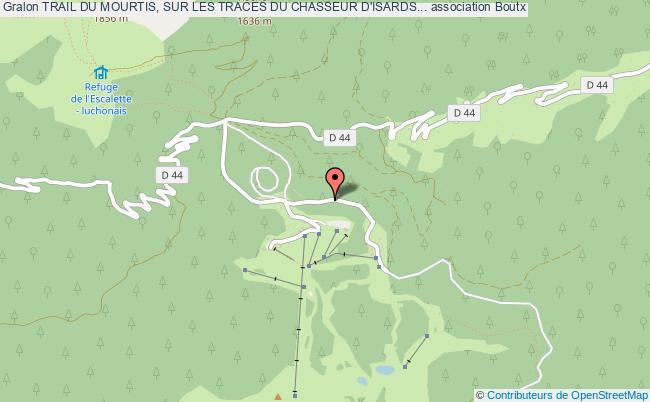 plan association Trail Du Mourtis, Sur Les Traces Du Chasseur D'isards... Boutx