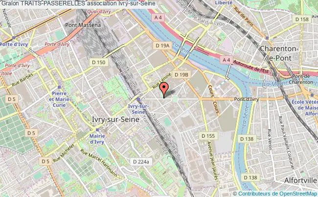 plan association Traits-passerelles Ivry-sur-Seine