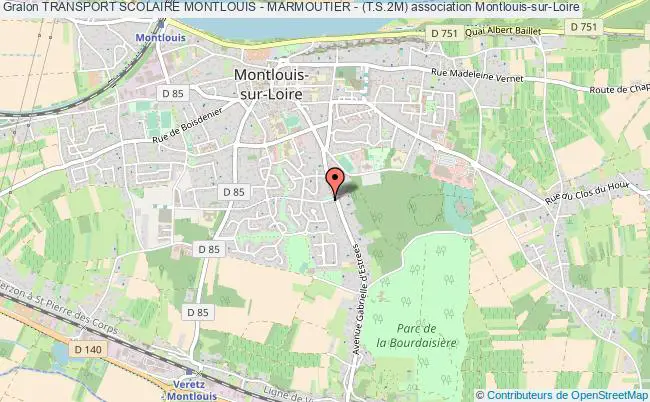 plan association Transport Scolaire Montlouis - Marmoutier - (t.s.2m) Montlouis-sur-Loire
