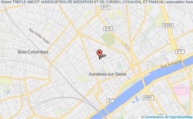 plan association Trefle Amccf (association De Mediation Et De Conseil Conjugal Et Familial) Asnières-sur-Seine