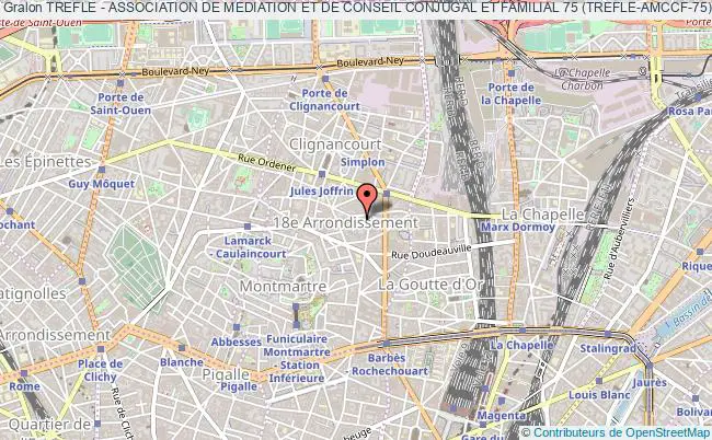 plan association Trefle - Association De Mediation Et De Conseil Conjugal Et Familial 75 (trefle-amccf-75) Paris
