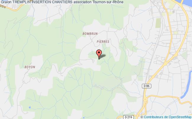 plan association Tremplin Insertion Chantiers Tournon-sur-Rhône