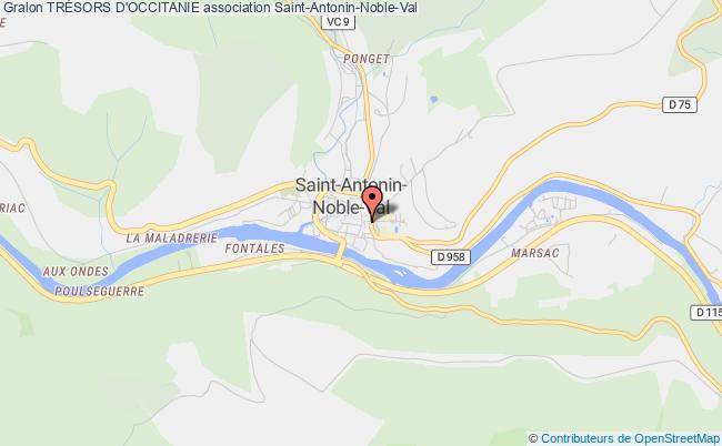 plan association TrÉsors D'occitanie Saint-Antonin-Noble-Val