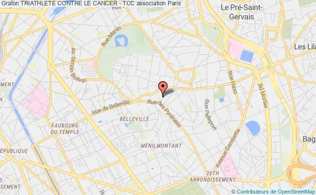 plan association Triathlete Contre Le Cancer - Tcc Paris 11e