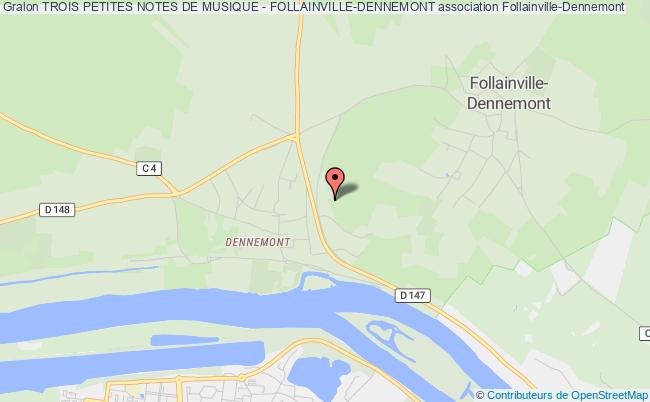 plan association Trois Petites Notes De Musique - Follainville-dennemont Follainville-Dennemont
