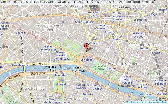 plan association Trophees De L'automobile Club De France (les Trophees De L'acf) Paris 8e