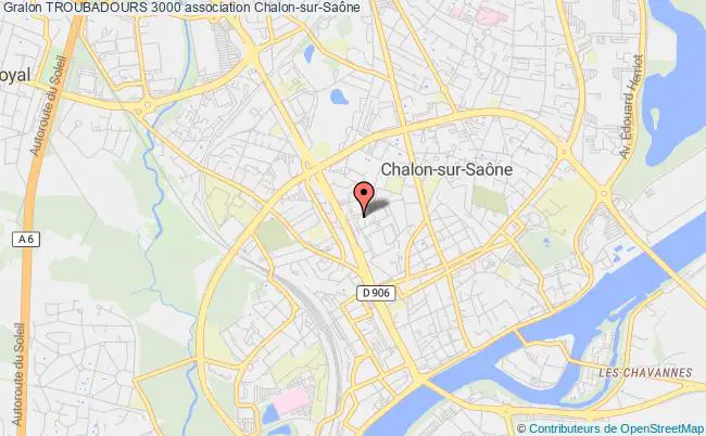 plan association Troubadours 3000 Chalon-sur-Saône