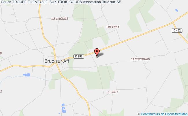 plan association Troupe Theatrale 'aux Trois Coups' Bruc-sur-Aff