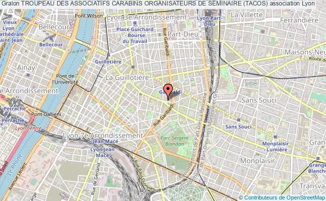 plan association Troupeau Des Associatifs Carabins Organisateurs De SÉminaire (tacos) Lyon