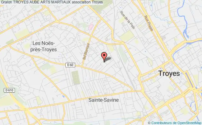 plan association Troyes Aube Arts Martiaux Troyes