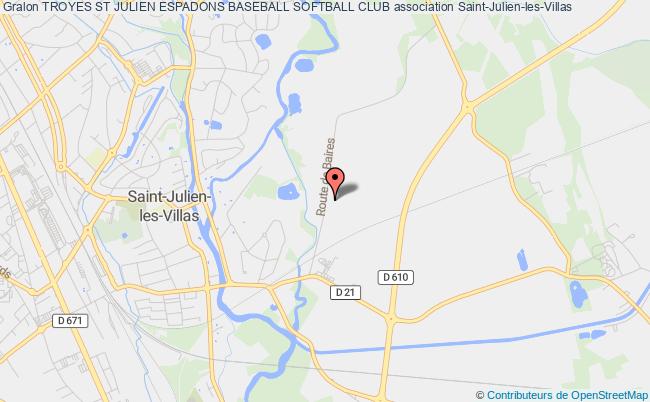 plan association Troyes St Julien Espadons Baseball Softball Club Saint-Julien-les-Villas