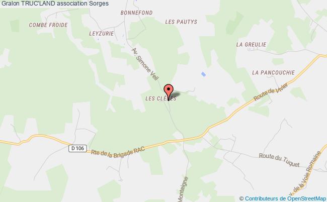 plan association Truc'land Sorges et Ligueux en Périgord