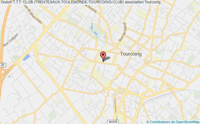 plan association T.t.t. Club (trentesaux-toulemonde-tourcoing-club) Tourcoing