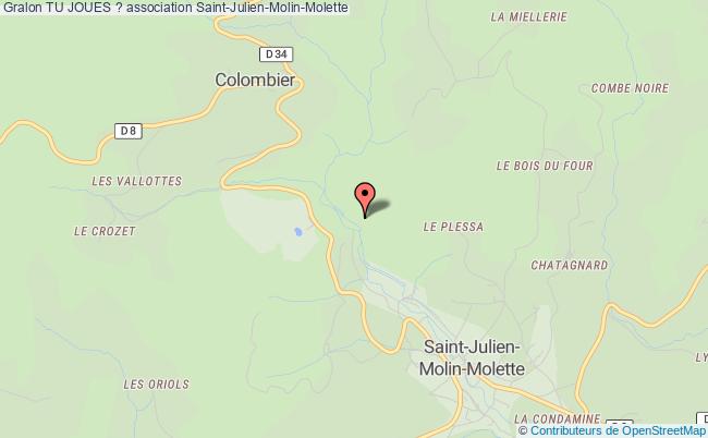 plan association Tu Joues ? Saint-Julien-Molin-Molette