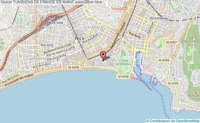 plan association Tunisiens De France En Avant Nice